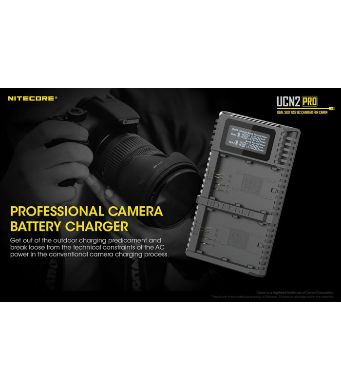 ΦΟΡΤΙΣΤΗΣ NITECORE UCN2 PRO για CANON LP-E6N