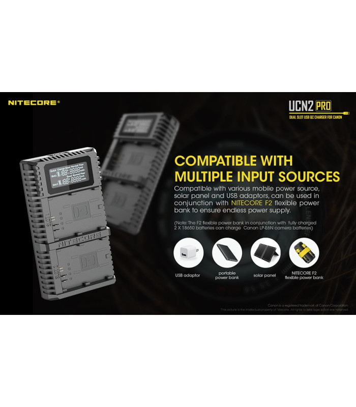 ΦΟΡΤΙΣΤΗΣ NITECORE UCN2 PRO για CANON LP-E6N