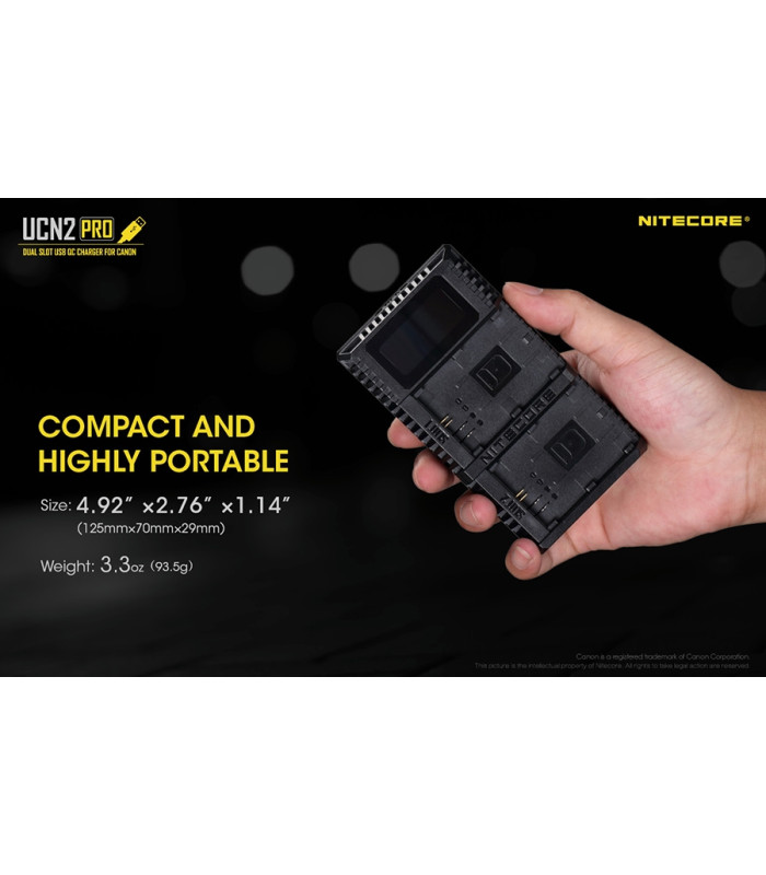 ΦΟΡΤΙΣΤΗΣ NITECORE UCN2 PRO για CANON LP-E6N