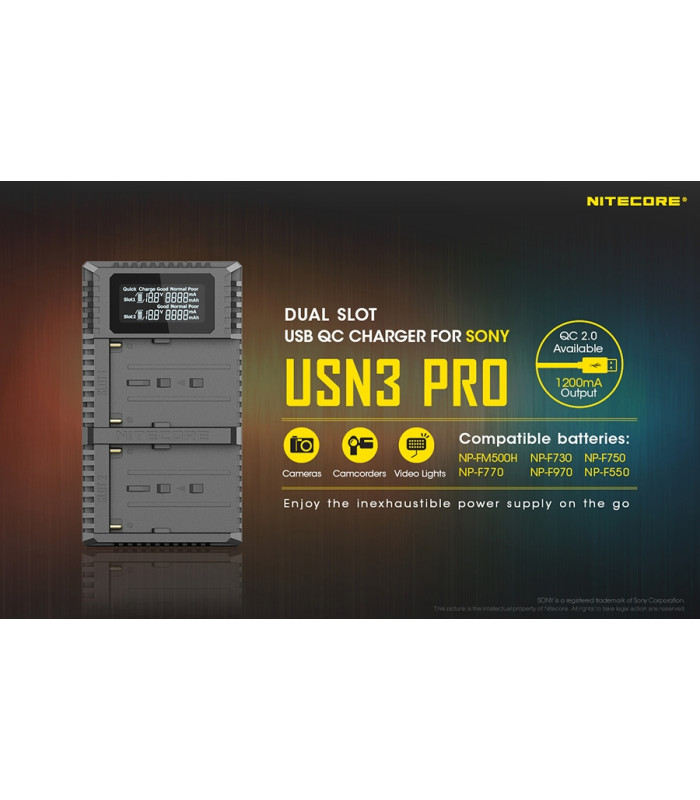 ΦΟΡΤΙΣΤΗΣ NITECORE USN3 Pro για SONY