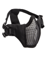ΜΑΣΚΑ SOFT, Mesh Mask,ckeek pad, metal, lower half, Black