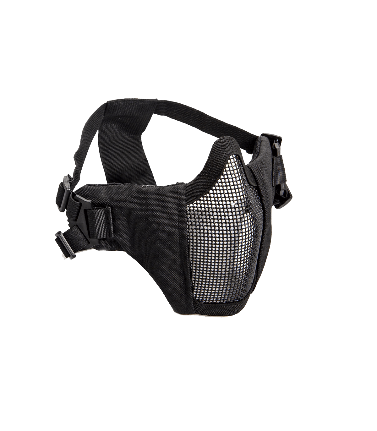 ΜΑΣΚΑ SOFT, Mesh Mask,ckeek pad, metal, lower half, Black