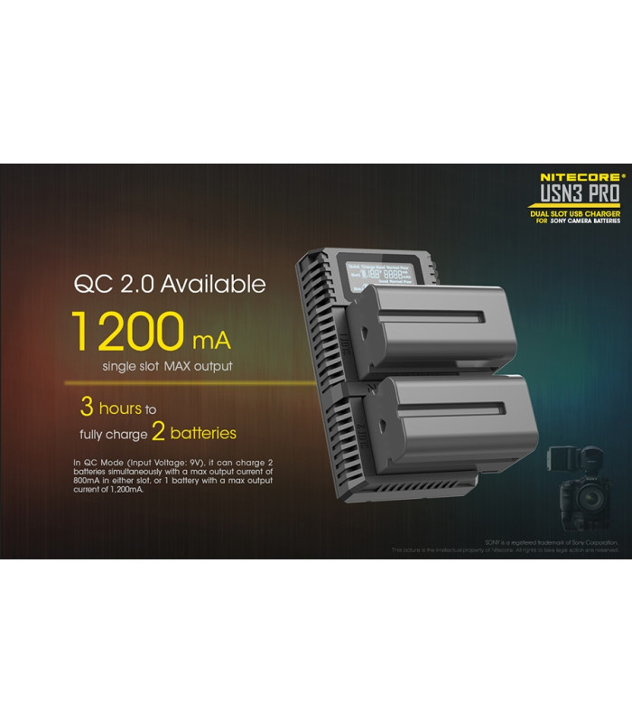 ΦΟΡΤΙΣΤΗΣ NITECORE USN3 Pro για SONY