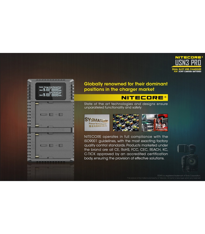 ΦΟΡΤΙΣΤΗΣ NITECORE USN3 Pro για SONY