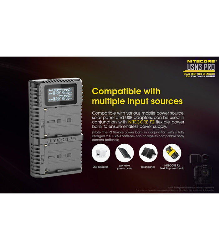 ΦΟΡΤΙΣΤΗΣ NITECORE USN3 Pro για SONY