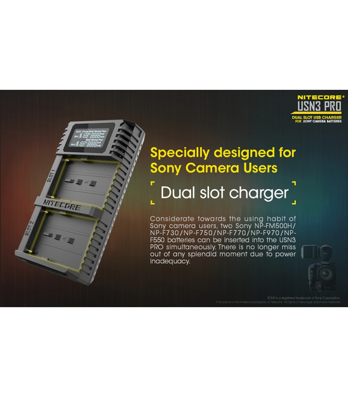 ΦΟΡΤΙΣΤΗΣ NITECORE USN3 Pro για SONY