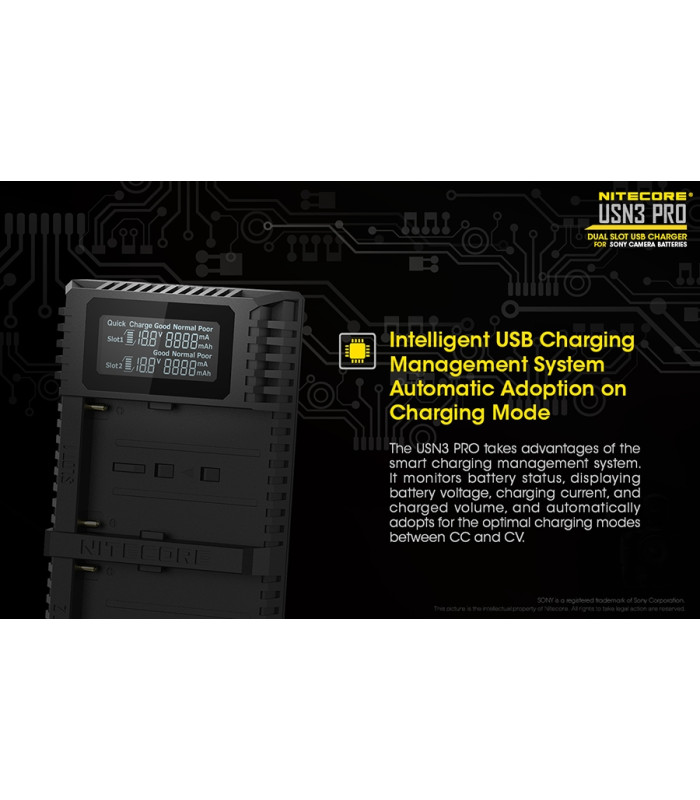 ΦΟΡΤΙΣΤΗΣ NITECORE USN3 Pro για SONY