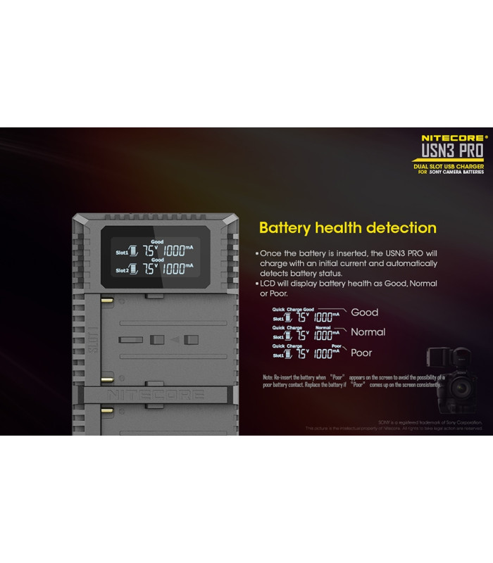 ΦΟΡΤΙΣΤΗΣ NITECORE USN3 Pro για SONY