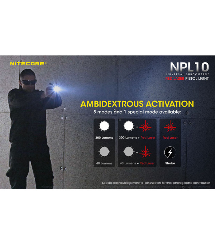 ΦΑΚΟΣ LED NITECORE NPL10, Set με μπαταρία CR2