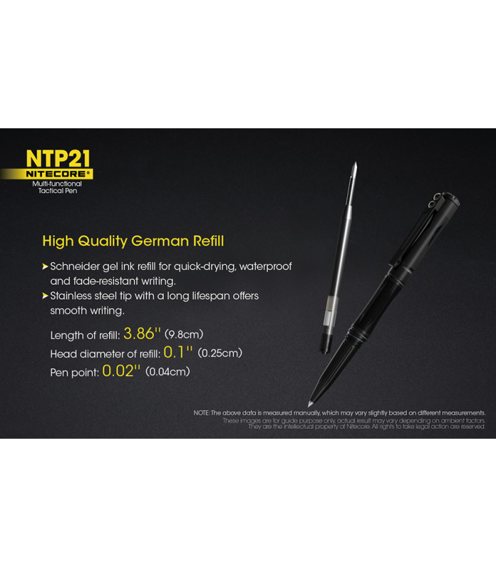 Tactical Pen NITECORE NTP21, Multifanctional
