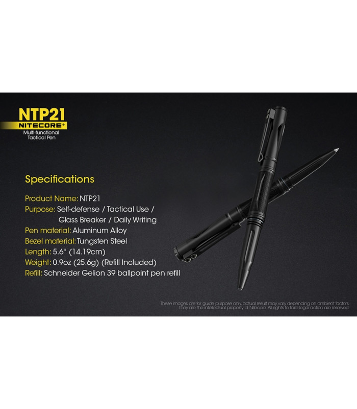Tactical Pen NITECORE NTP21, Multifanctional