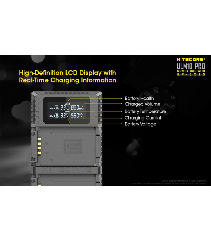 ΦΟΡΤΙΣΤΗΣ NITECORE ULM10 Pro για Leica