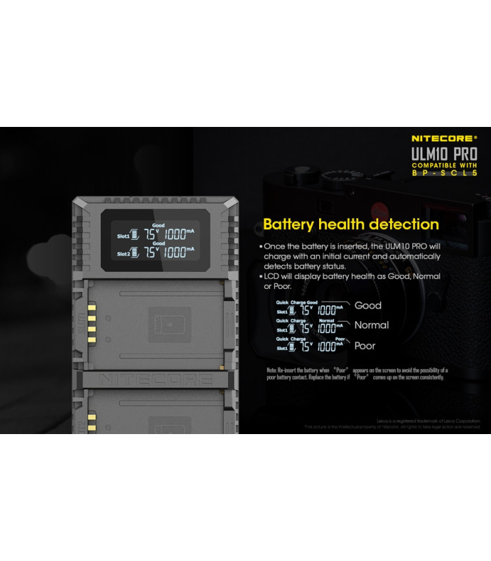 ΦΟΡΤΙΣΤΗΣ NITECORE ULM10 Pro για Leica
