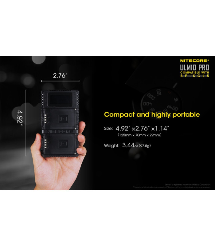 ΦΟΡΤΙΣΤΗΣ NITECORE ULM10 Pro για Leica