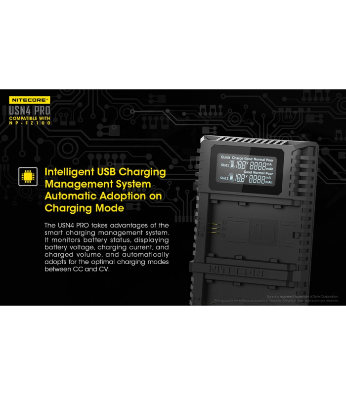 ΦΟΡΤΙΣΤΗΣ NITECORE USN4 Pro για SONY