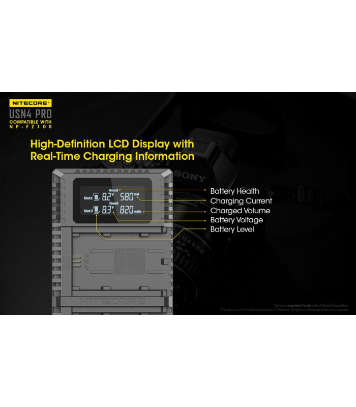 ΦΟΡΤΙΣΤΗΣ NITECORE USN4 Pro για SONY