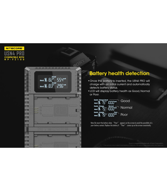 ΦΟΡΤΙΣΤΗΣ NITECORE USN4 Pro για SONY