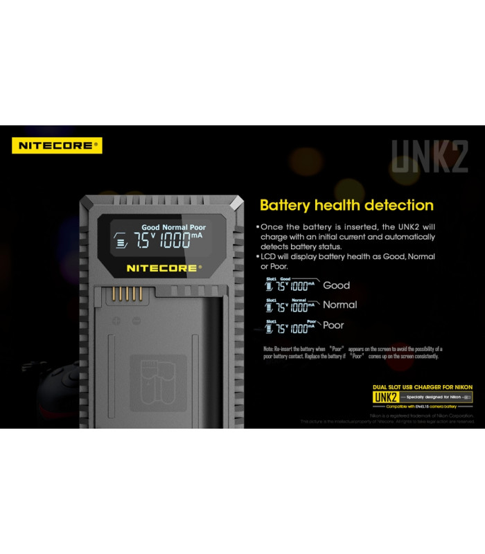 ΦΟΡΤΙΣΤΗΣ NITECORE UNK2 για NIKON