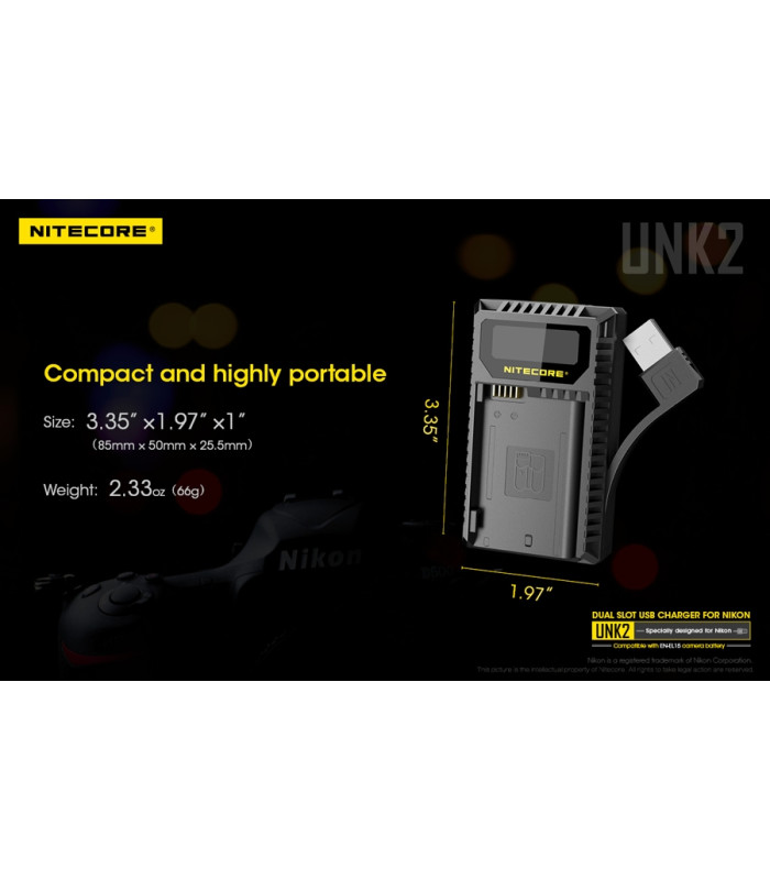 ΦΟΡΤΙΣΤΗΣ NITECORE UNK2 για NIKON