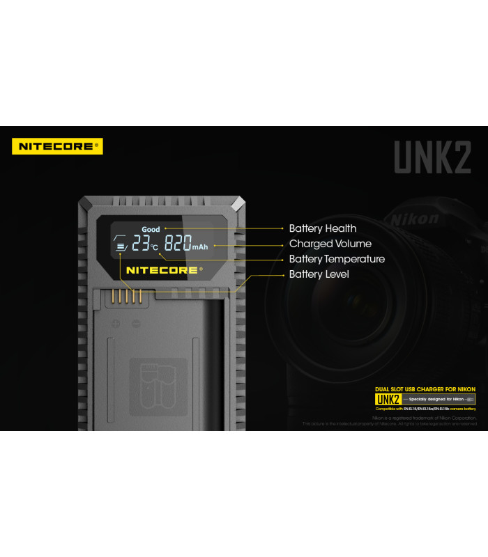 ΦΟΡΤΙΣΤΗΣ NITECORE UNK2 για NIKON