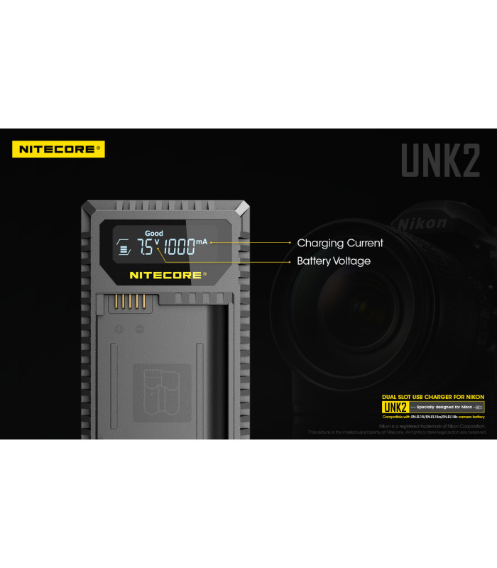 ΦΟΡΤΙΣΤΗΣ NITECORE UNK2 για NIKON