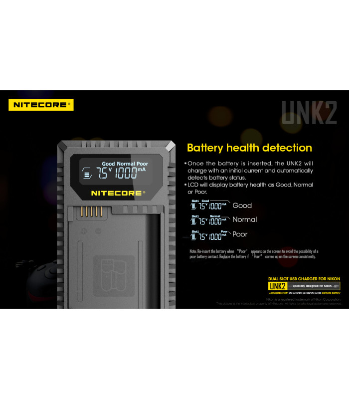 ΦΟΡΤΙΣΤΗΣ NITECORE UNK2 για NIKON