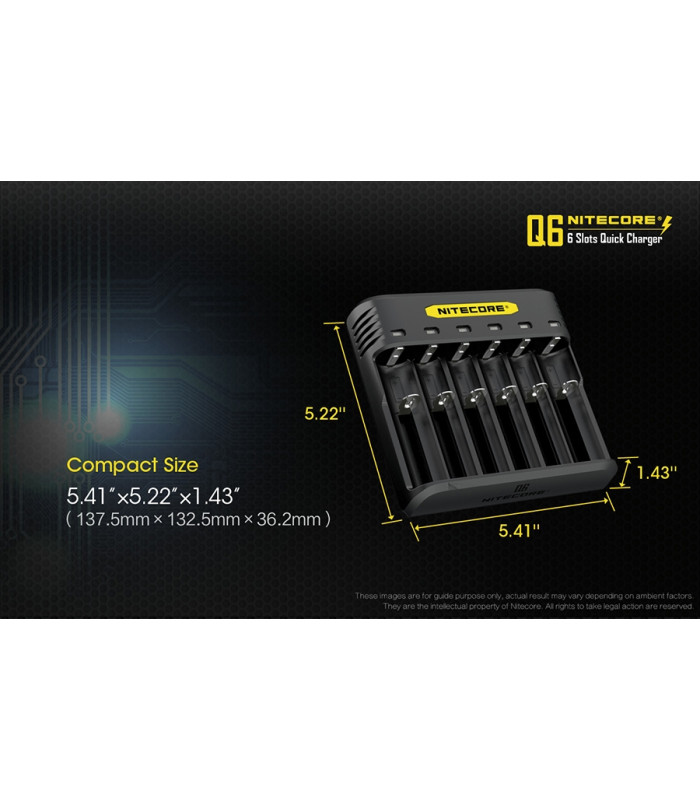 ΦΟΡΤΙΣΤΗΣ NITECORE Q6, Quick charger, 2A,24w