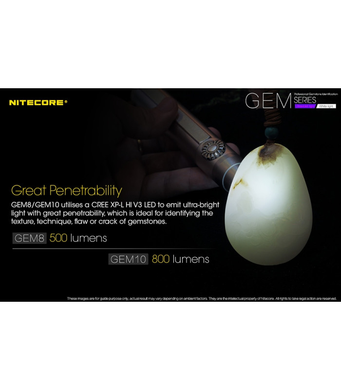 ΦΑΚΟΣ LED NITECORE GEMSTONE GEM10UV