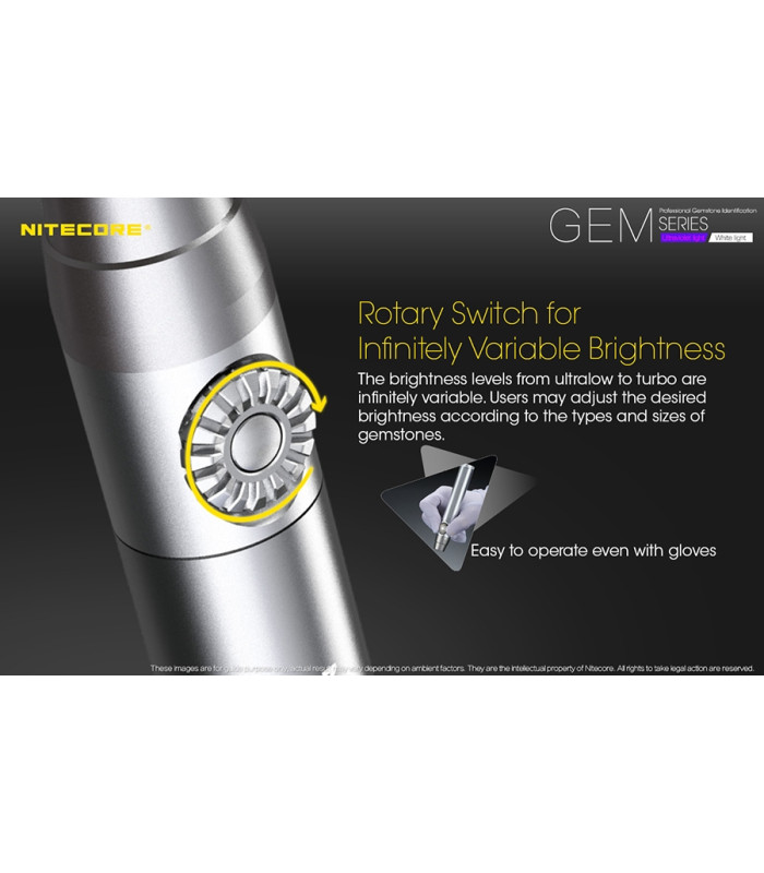 ΦΑΚΟΣ LED NITECORE GEMSTONE GEM10UV