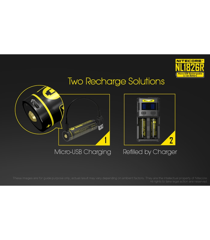 ΜΠΑΤΑΡΙΑ NITECORE 18650 / 2600mAh/Micro USB