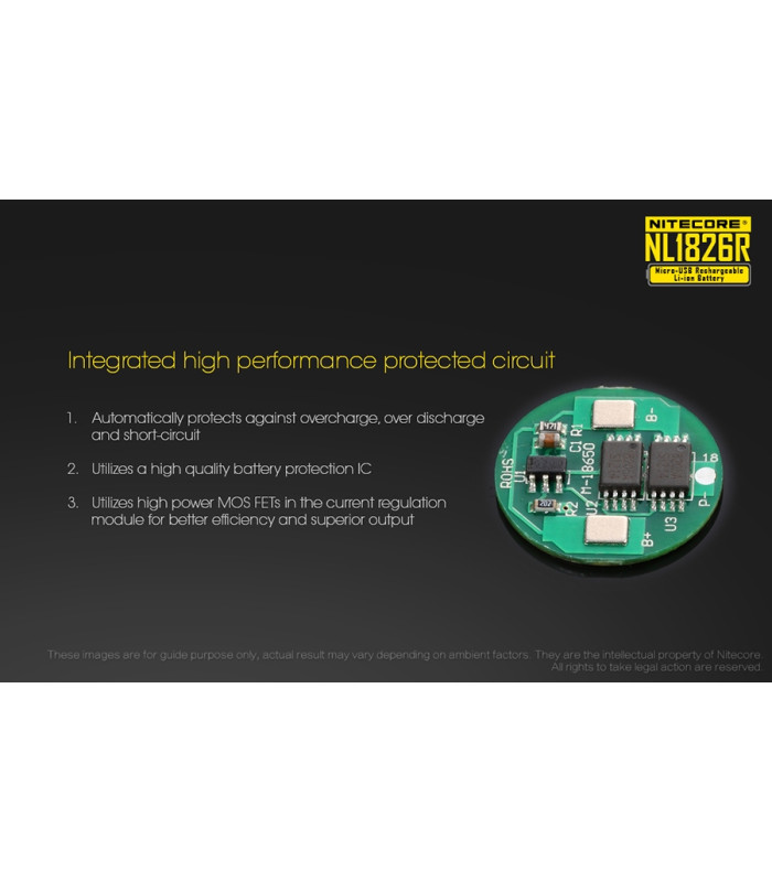 ΜΠΑΤΑΡΙΑ NITECORE 18650 / 2600mAh/Micro USB