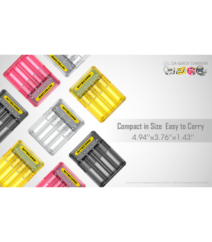 ΦΟΡΤΙΣΤΗΣ NITECORE Q4, Quick charger, 2A,Mango