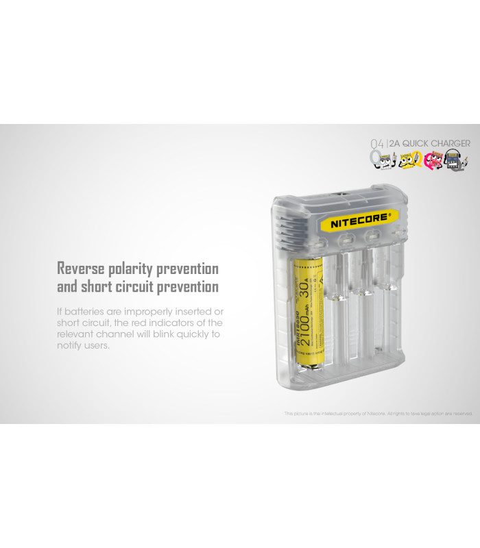 ΦΟΡΤΙΣΤΗΣ NITECORE Q4, Quick charger, 2A,Mango