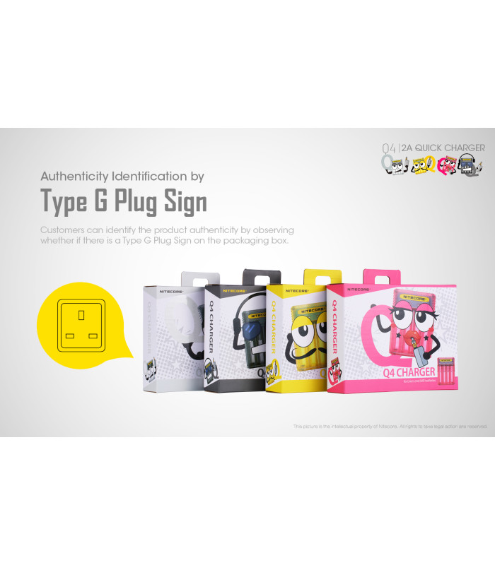 ΦΟΡΤΙΣΤΗΣ NITECORE Q4, Quick charger, 2A,Mango