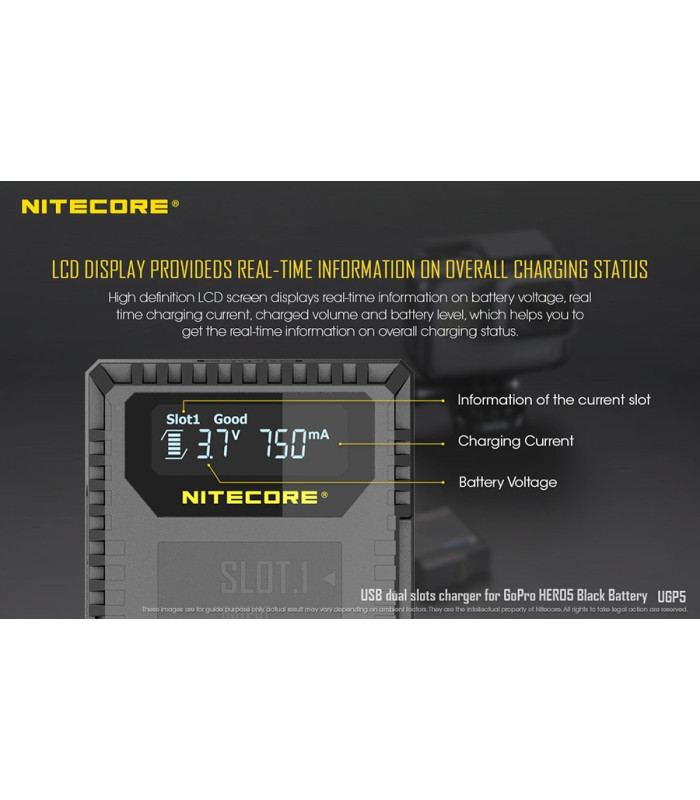ΦΟΡΤΙΣΤΗΣ NITECORE UGP5 για GoPro