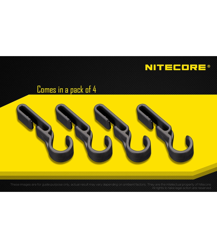 Helmet Clip (Pack of 4), NITECORE