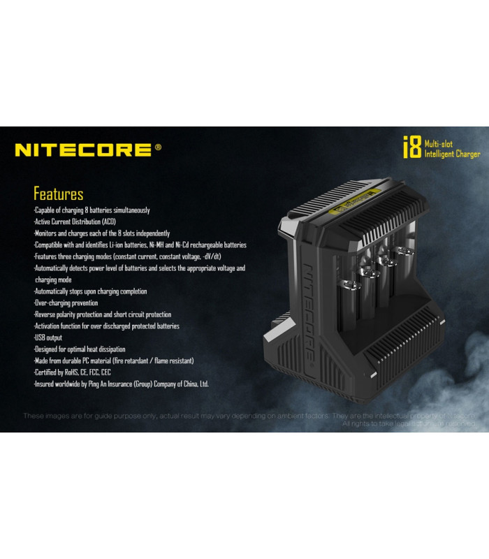 ΦΟΡΤΙΣΤΗΣ NITECORE i8, Οχτώ Θέσεων