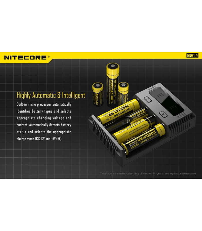 ΦΟΡΤΙΣΤΗΣ NITECORE i4, Τεσσάρων Θέσεων, New