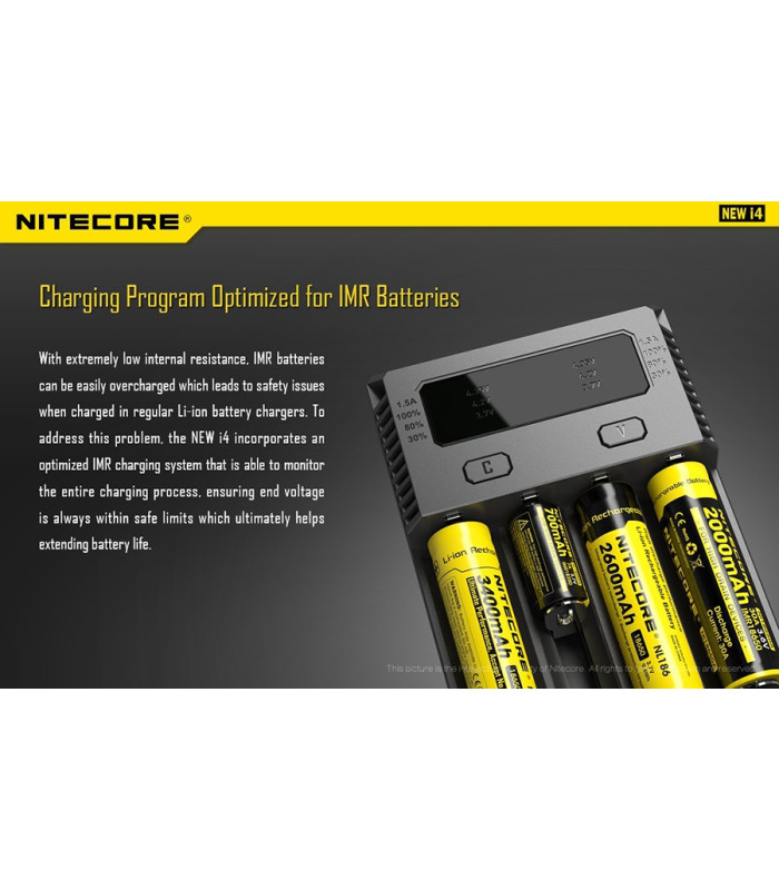 ΦΟΡΤΙΣΤΗΣ NITECORE i4, Τεσσάρων Θέσεων, New