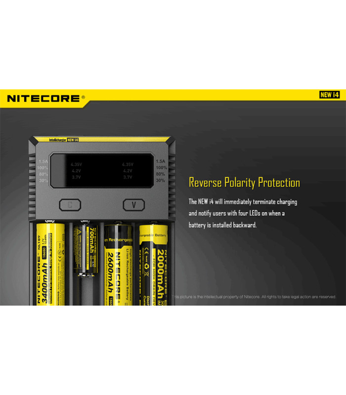ΦΟΡΤΙΣΤΗΣ NITECORE i4, Τεσσάρων Θέσεων, New