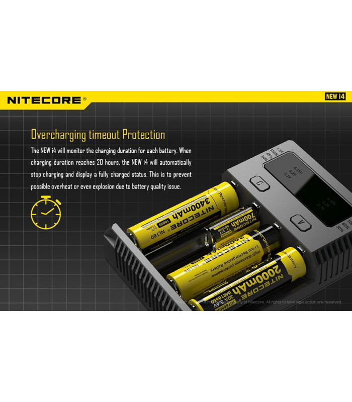 ΦΟΡΤΙΣΤΗΣ NITECORE i4, Τεσσάρων Θέσεων, New