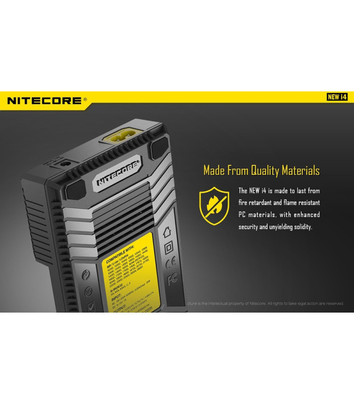 ΦΟΡΤΙΣΤΗΣ NITECORE i4, Τεσσάρων Θέσεων, New