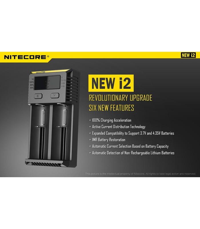 ΦΟΡΤΙΣΤΗΣ NITECORE i2EU, Δύο Θέσεων New