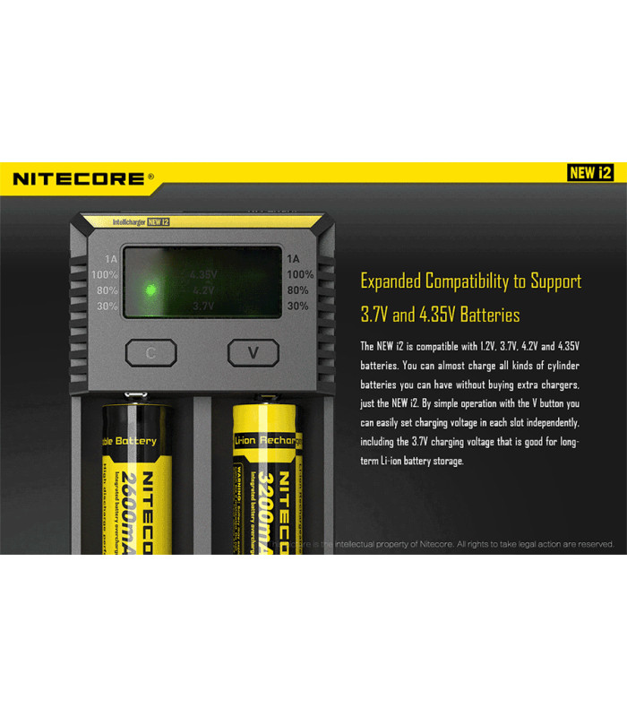 ΦΟΡΤΙΣΤΗΣ NITECORE i2EU, Δύο Θέσεων New