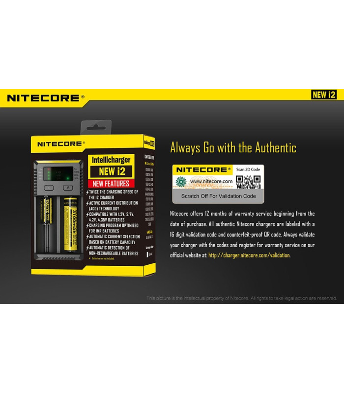 ΦΟΡΤΙΣΤΗΣ NITECORE i2EU, Δύο Θέσεων New