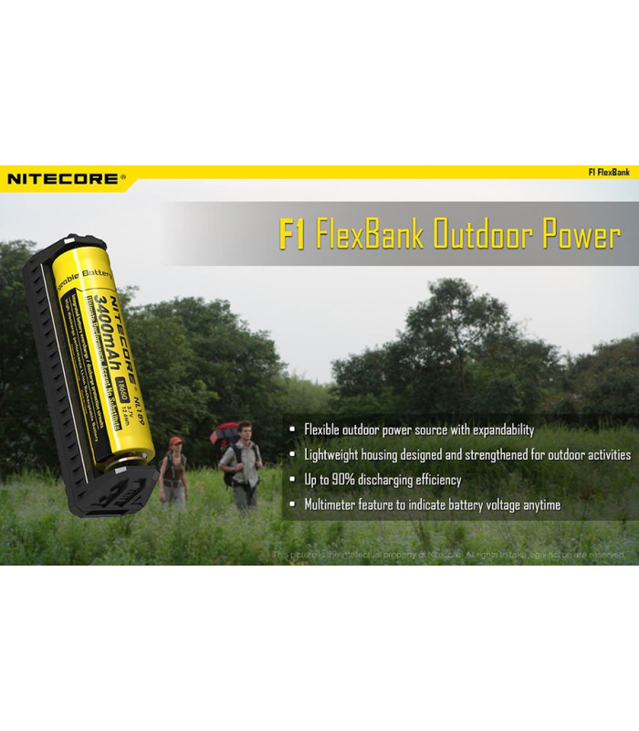 ΦΟΡΤΙΣΤΗΣ NITECORE F1, μίας θέσης + Power Bank