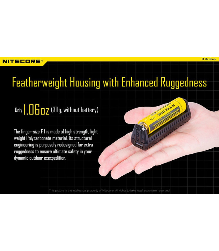 ΦΟΡΤΙΣΤΗΣ NITECORE F1, μίας θέσης + Power Bank