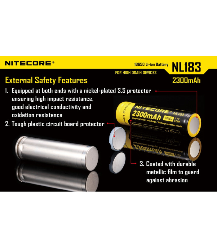 ΜΠΑΤΑΡΙΑ NITECORE 18650 / 2300mAh (τιμή τεμαχίου)
