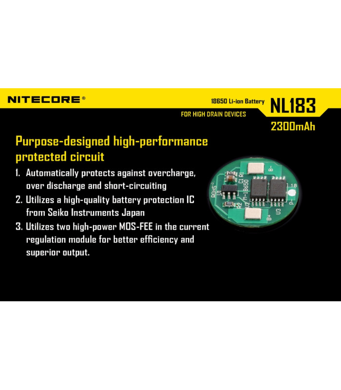 ΜΠΑΤΑΡΙΑ NITECORE 18650 / 2300mAh (τιμή τεμαχίου)