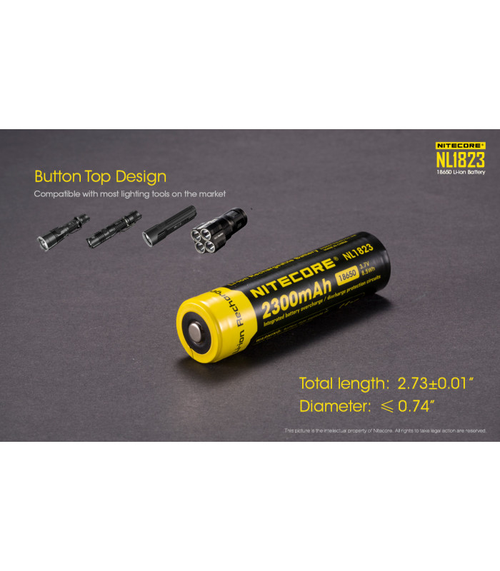 ΜΠΑΤΑΡΙΑ NITECORE 18650 / 2300mAh (τιμή τεμαχίου)